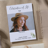Elegant Celebration of Life Photo Invitation