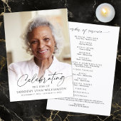 Elegant Celebration of Life Photo Script Program Programma
