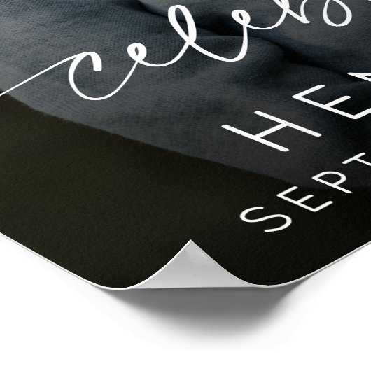 Elegant Celebration of Life Script Photo Funeral Poster (Hoek)