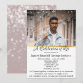 Elegant Celebration of Life Tasteful Funeral Kaart (Voorkant / Achterkant)