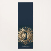 Elegant Celestial Gold Sun Moon gepersonaliseerd Yogamat (Achterkant)