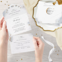 Elegant Celestial Moon and Stars Wedding