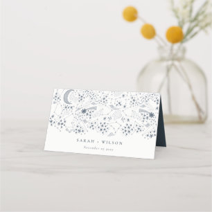 Elegant Celestial Navy Sterrennacht Moon Wedding