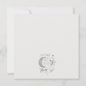 Elegant Celestial Navy Sterrennacht Moon Wedding Kaart (Achterkant)