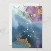 Elegant Celestial Thema Maagd Tafelnaam Kaart (Achterkant)