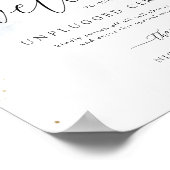 Elegant Celestial Theme Unplugged Ceremony Sign Poster (Hoek)