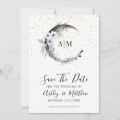 Elegant Celestial Wedding Save the Date Kaart (Voorkant)