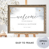 Elegant Celestial Wedding Welcome Sign Poster