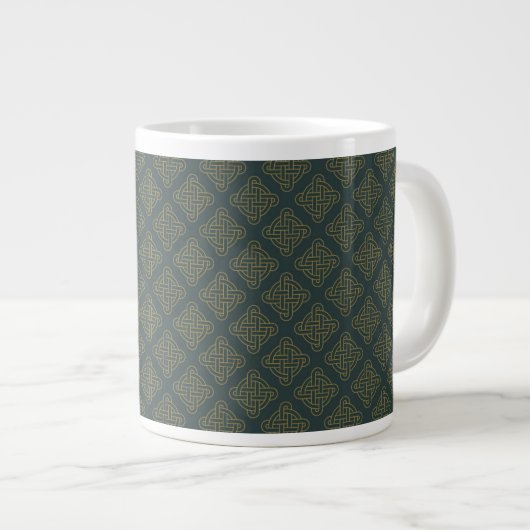 Elegant Celtic Knot Pattern Extra Grote Beker (Voorkant rechts)