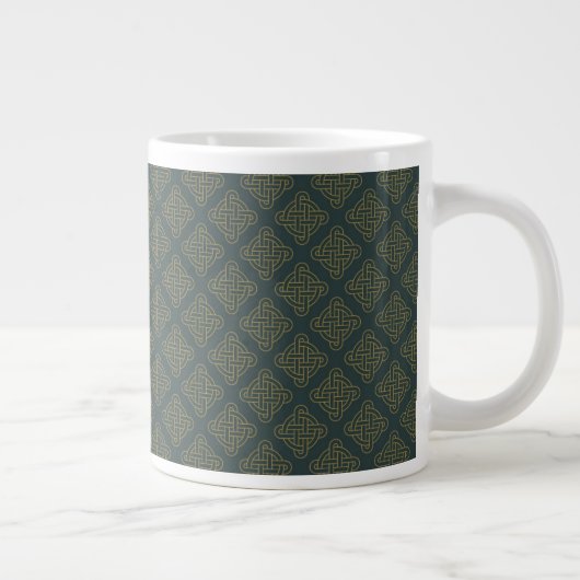 Elegant Celtic Knot Pattern Extra Grote Beker (Rechts)