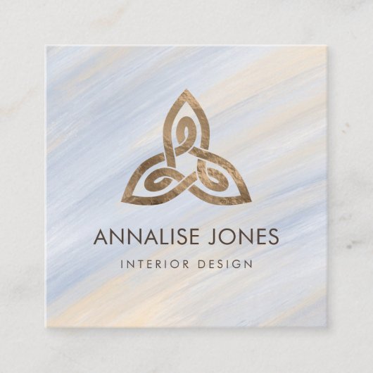 Elegant Celtic Trinity Knot Ornament Vierkante Visitekaartje (Voorkant)