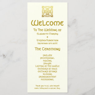 Elegant Celtic Wedding Gold Programma Ceremony