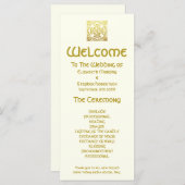 Elegant Celtic Wedding Gold | Programma Ceremony (Voorkant / Achterkant)
