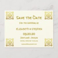 Elegant Celtic Wedding Ivory Faux Gold Celtic Knot