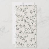 Elégant Cerf Floral Crest Couples Invitation douch (Dos)