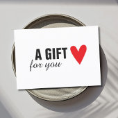 Élégant certificat cadeau de beauté Red Heart