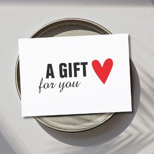 Élégant certificat cadeau de beauté Red Heart