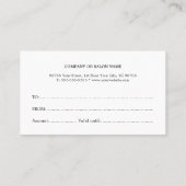 Élégant certificat cadeau de maquillage de cheveux (Dos)