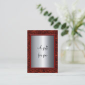 Élégant certificat cadeau de Noël rouge et argent  (Debout devant)