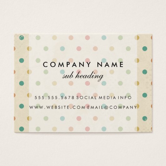 Élégant certificat cadeau Pointe Polka Vintage (Devant)