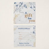 Élégant certificat cadeau Spa de la Botanique (Devant & derrière)