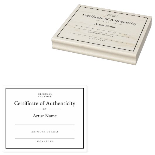 Élégant certificat d'authenticité Modèle de tampon (Tamponné)