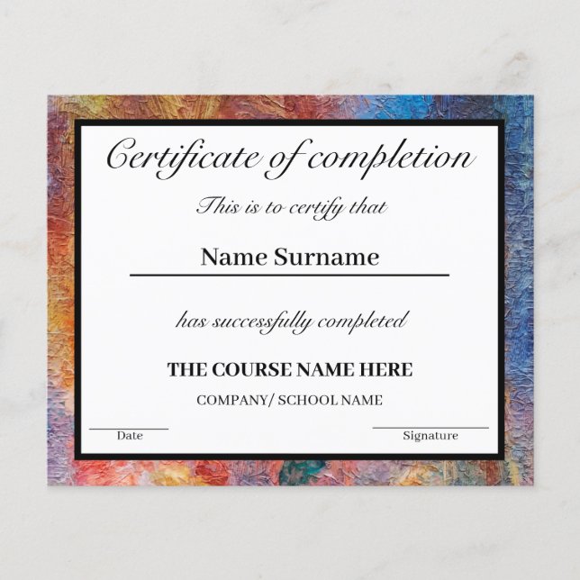 Elegant Certificates of Completion (Voorkant)