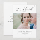 Élégant C'est la carte de Faire-part officielle El (Devant / Derrière)