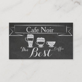 Elegant Chalk Cafe Pub Bar Coffee Kaart Visitekaartje