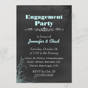 Elegant Chalkboard controlepartij — Aangepast Kaart