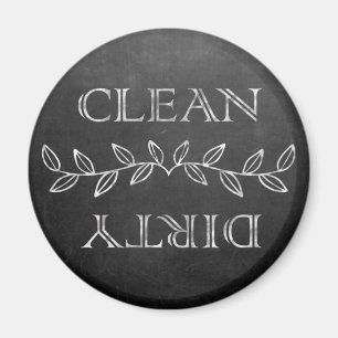 Elegant Chalkboard Dirty Clean Dishwasher Magnet Magneet