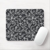 Elegant Chalkboard Floral Pattern Muismat (Met muis)
