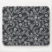 Elegant Chalkboard Floral Pattern Muismat (Voorkant)