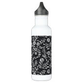 Elegant Chalkboard Floral Pattern Waterfles (Links)