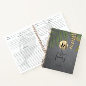 Elégant Chalkboard Greenery Family Recette Livre (Intérieur)