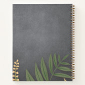 Elégant Chalkboard Greenery Family Recette Livre (Dos)
