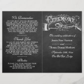 Élégant Chalkboard Mariage programmes de cérémonie (Devant)