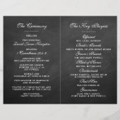 Élégant Chalkboard Mariage programmes de cérémonie (Dos)