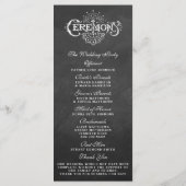 Élégant Chalkboard Mariage programmes de cérémonie (Dos)