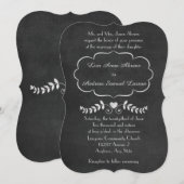 Elegant Chalkboard - officieel huwelijk Kaart (Voorkant / Achterkant)