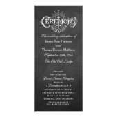 Elegant Chalkboard Wedding Ceremony Programma's (Voorkant)