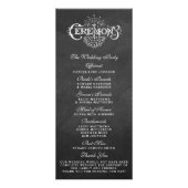 Elegant Chalkboard Wedding Ceremony Programma's (Achterkant)