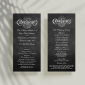 Elegant Chalkboard Wedding Ceremony Programma's