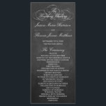 Élégant Chalkboard Wedding Programme Modèle<br><div class="desc">Élégant Modèle du programme de mariage en tableau noir.</div>