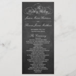 Élégant Chalkboard Wedding Programme Modèle<br><div class="desc">Élégant Modèle du programme de mariage en tableau noir.</div>