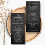 Élégant Chalkboard Wedding Programme Modèle<br><div class="desc">Élégant Modèle du programme de mariage en tableau noir.</div>