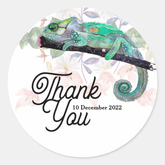 Elegant Chameleon Aangepaste Sticker (Voorkant)
