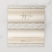 Elegant Champagne Damask Glitter Wedding (Buitenkant ongevouwen)