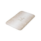 Elegant Champagne Glitter Driving Monogram & Naam Badmat (Gekanteld)