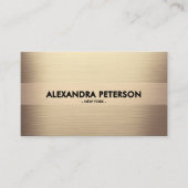 Élégant Champagne Gold Carte de visite à deux tons (Devant)